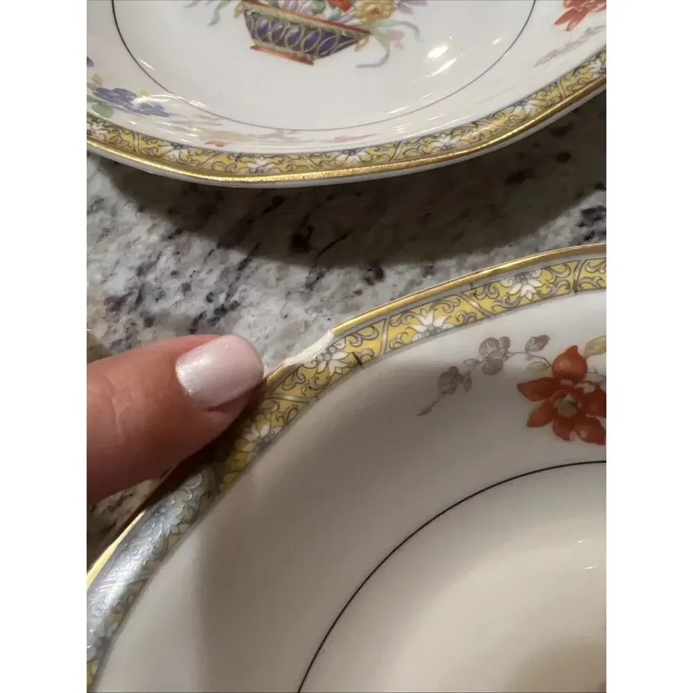 Antique Haviland‎ Soup Bowls 5 Piece Limoges Coromandel 7.75 in READ DESCRIPTION